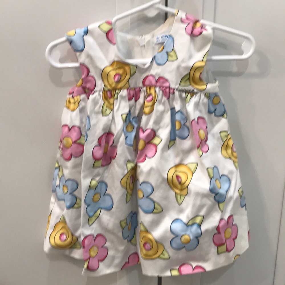 Mayoral flower sleeveless dress 9m